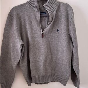 Polo by Ralph Lauren Men's Gray Zip-Up Sweater